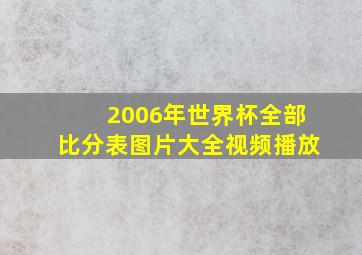 2006年世界杯全部比分表图片大全视频播放