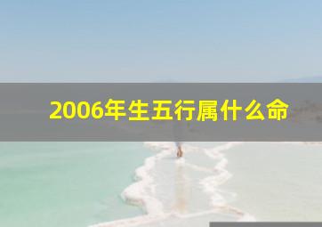 2006年生五行属什么命