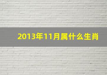 2013年11月属什么生肖