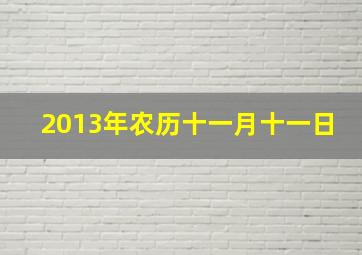 2013年农历十一月十一日