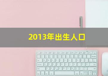 2013年出生人口