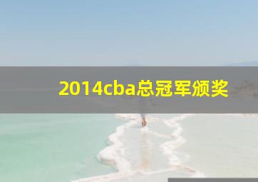 2014cba总冠军颁奖