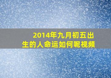 2014年九月初五出生的人命运如何呢视频