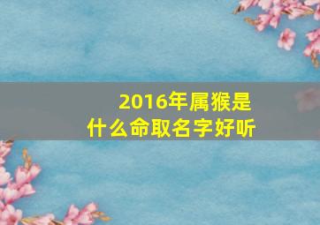 2016年属猴是什么命取名字好听