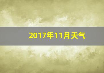 2017年11月天气