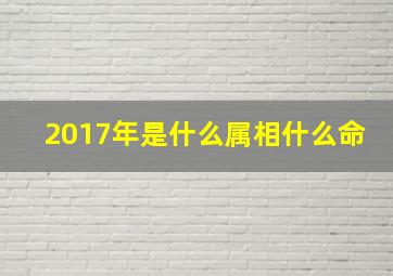 2017年是什么属相什么命