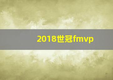 2018世冠fmvp