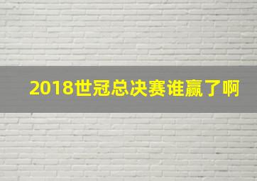 2018世冠总决赛谁赢了啊