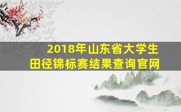 2018年山东省大学生田径锦标赛结果查询官网