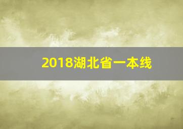 2018湖北省一本线