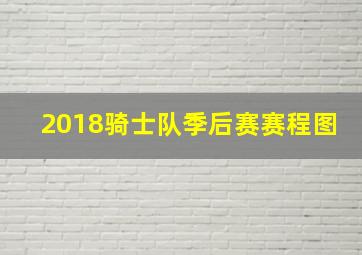 2018骑士队季后赛赛程图