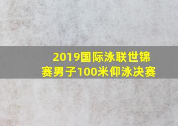 2019国际泳联世锦赛男子100米仰泳决赛