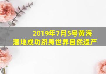 2019年7月5号黄海湿地成功跻身世界自然遗产