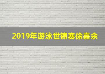 2019年游泳世锦赛徐嘉余