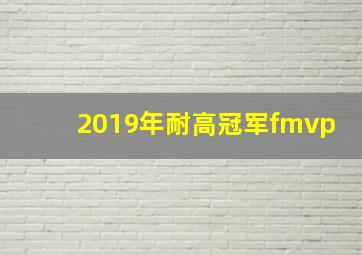 2019年耐高冠军fmvp