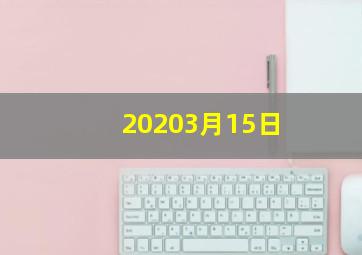 20203月15日