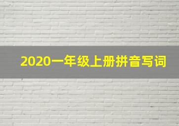 2020一年级上册拼音写词