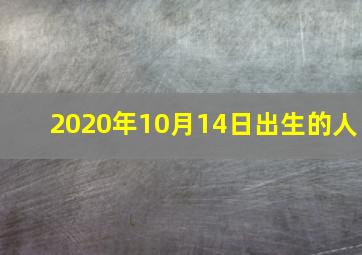 2020年10月14日出生的人