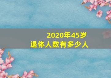 2020年45岁退体人数有多少人