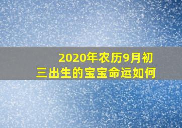 2020年农历9月初三出生的宝宝命运如何