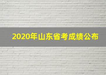 2020年山东省考成绩公布