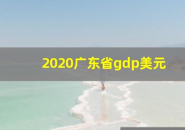 2020广东省gdp美元