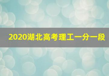 2020湖北高考理工一分一段