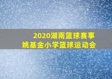 2020湖南篮球赛事姚基金小学篮球运动会