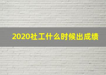 2020社工什么时候出成绩