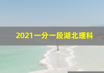 2021一分一段湖北理科