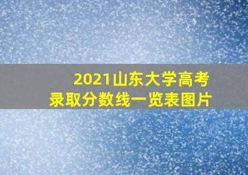 2021山东大学高考录取分数线一览表图片