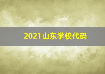 2021山东学校代码