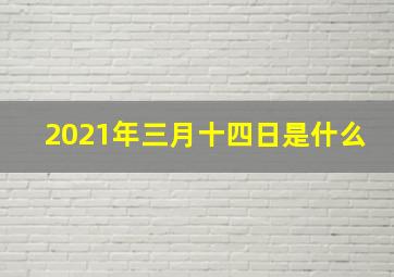 2021年三月十四日是什么