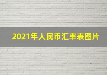 2021年人民币汇率表图片