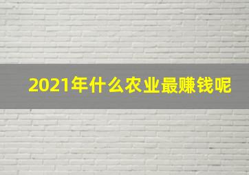 2021年什么农业最赚钱呢