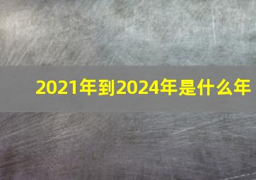 2021年到2024年是什么年