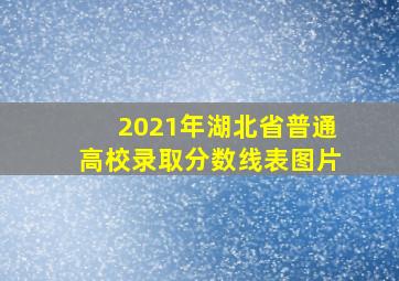 2021年湖北省普通高校录取分数线表图片