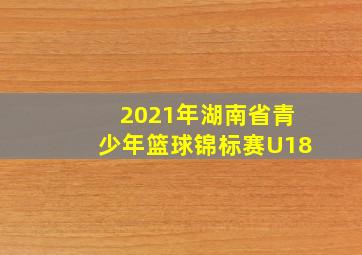 2021年湖南省青少年篮球锦标赛U18