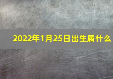 2022年1月25日出生属什么