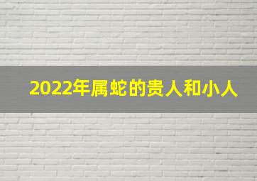 2022年属蛇的贵人和小人