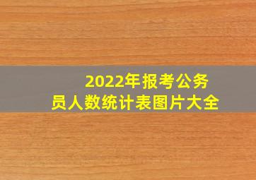 2022年报考公务员人数统计表图片大全