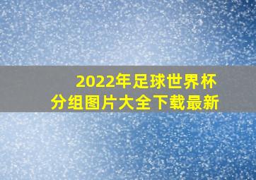 2022年足球世界杯分组图片大全下载最新