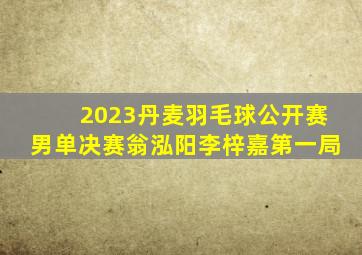 2023丹麦羽毛球公开赛男单决赛翁泓阳李梓嘉第一局