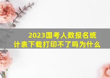 2023国考人数报名统计表下载打印不了吗为什么