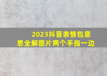 2023抖音表情包意思全解图片两个手指一边