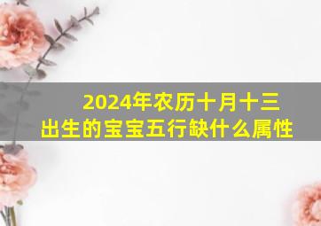 2024年农历十月十三出生的宝宝五行缺什么属性