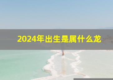 2024年出生是属什么龙