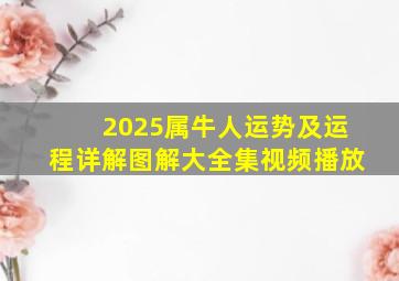 2025属牛人运势及运程详解图解大全集视频播放