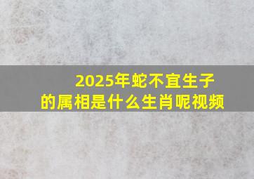 2025年蛇不宜生子的属相是什么生肖呢视频