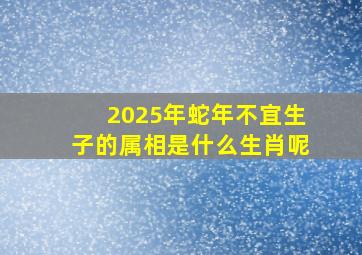 2025年蛇年不宜生子的属相是什么生肖呢